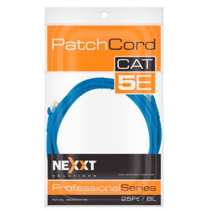 NEXXT SOLUTIONS - Cable de Conexión Red Nexxt Solutions Cat5e 100 MHz 7.62m 24 AWG Color Azul