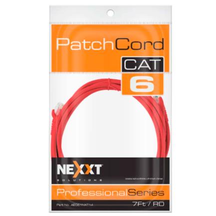 NEXXT SOLUTIONS - Cable de Conexión Red Nexxt Solutions Cat6 2.3m UTP Multifilar con Revestimiento Tipo CM Color Rojo