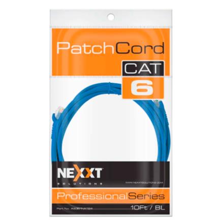 NEXXT SOLUTIONS - Cable de Conexión Red Nexxt Solutions Cat6 3.05m UTP Multifilar con Revestimiento Tipo CM Color Azul