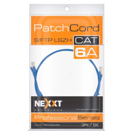 NEXXT SOLUTIONS - Cable de Conexion Nexxt Solutions S/FTP Cat6A 90 cm LSZH Azul