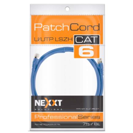 NEXXT SOLUTIONS - Cable de Conexion Nexxt Solutions U/UTP Cat6A 2 10 Mts LSZH (Compuesto sin Halogeno de Baja Toxicidad) Azul