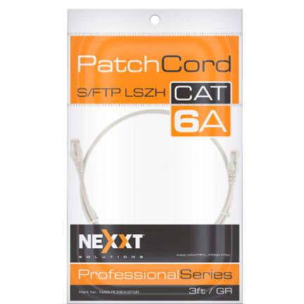 NEXXT SOLUTIONS - Cable de Conexion Nexxt Solutions S/FTPCat6A 90 cm LSZH Gris