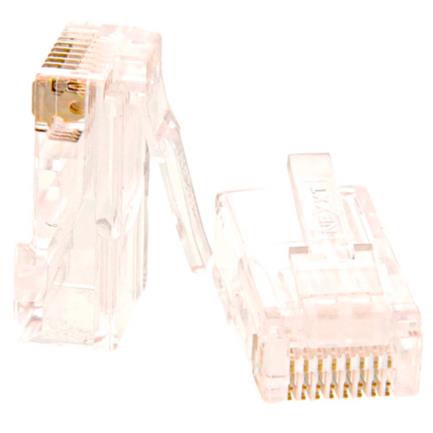 NEXXT SOLUTIONS - Conectores Modulares Nexxt Solutions AW102NXT01 Conector RJ45 Oro sobre Níquel 30µ Cat 5e Sin Blindaje (100 Pzas)