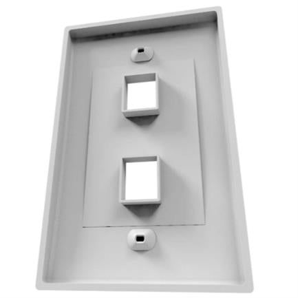 NEXXT SOLUTIONS - Placa de Pared Nexxt Solutions 2 Puertos para Conectores tipo Keystone Módulo RJ45 Blanco