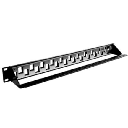 NEXXT SOLUTIONS - Panel de Conexión Red Nexxt Solutions para Rack Cat6A 24 Puertos Modular Blindado para S/FTP 1U Esmalte Negro