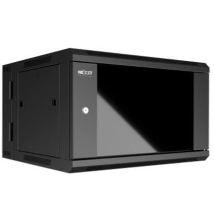 NEXXT SOLUTIONS - Gabinete de Pared Nexxt Solutions NPC-P9U66B Abatible Ensamblado 9U 600x550mm 2 Ranuras Ventilador Negro
