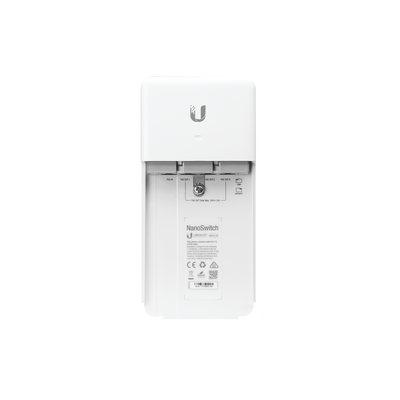 UBIQUITI - Switch PoE 24 V de Paso para Exterior con 4 Puertos Gigabit (1 PoE In, 3 PoE Out) NanoSwitch