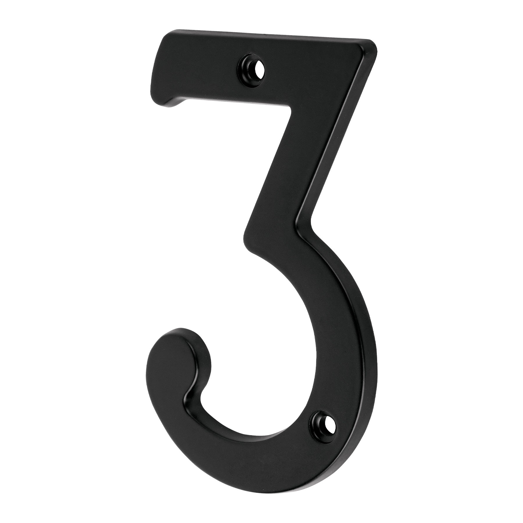 Numero 3 de laton solido 4', negro, HERMEX