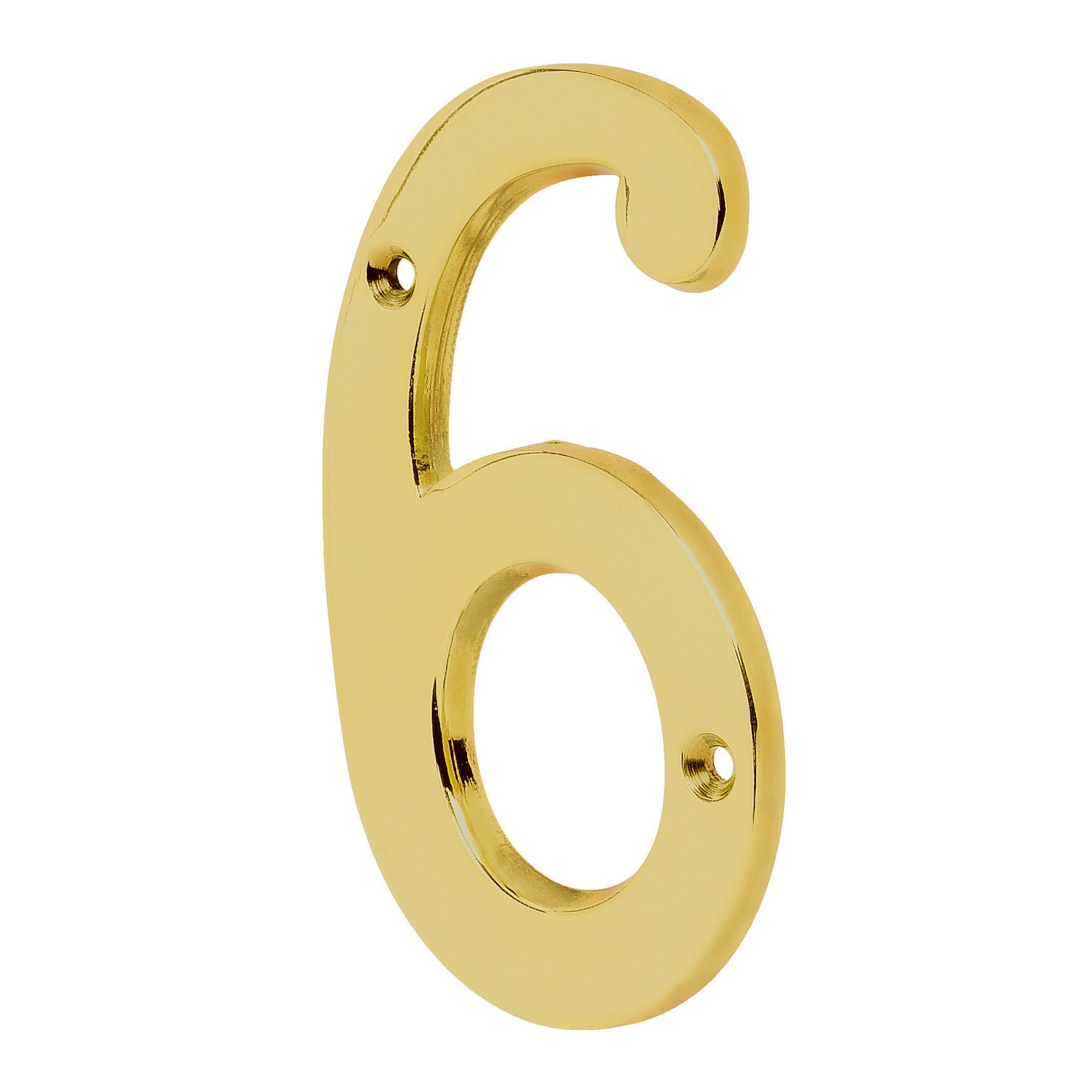 Numero 6 de laton solido 4', HERMEX