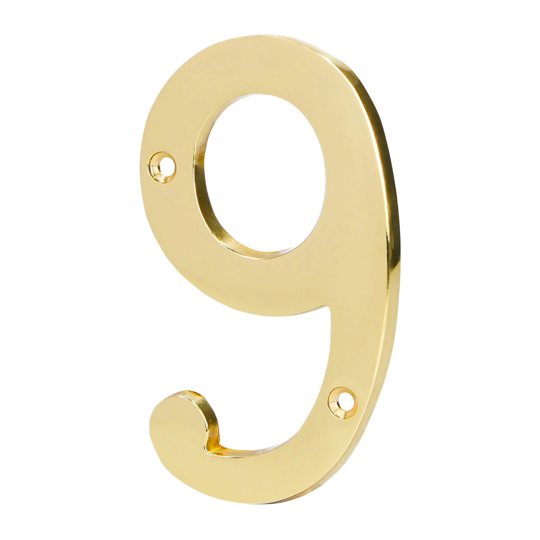 Numero 9 de laton solido 4', HERMEX