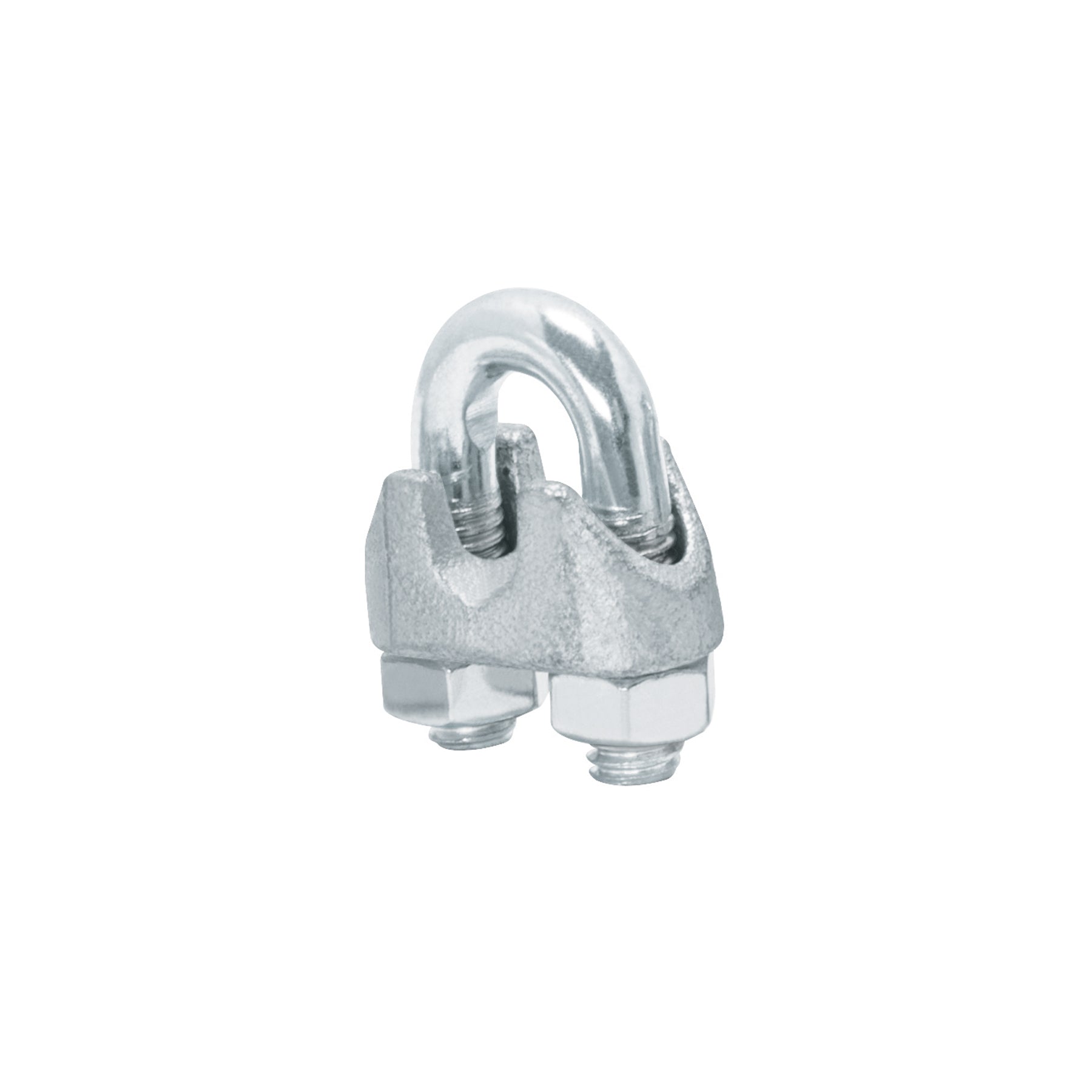 Blister c/2 nudos (perros) de hierro p/cable de 1/4', FIERO