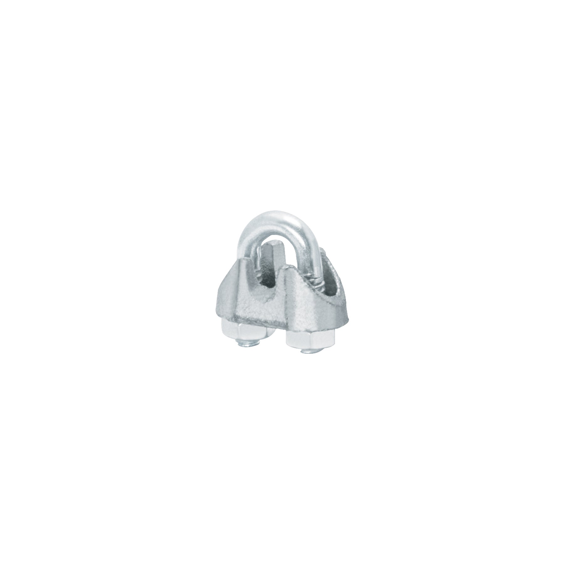 Bolsa c/100 nudos (perros) de hierro p/cable de 1/8', FIERO