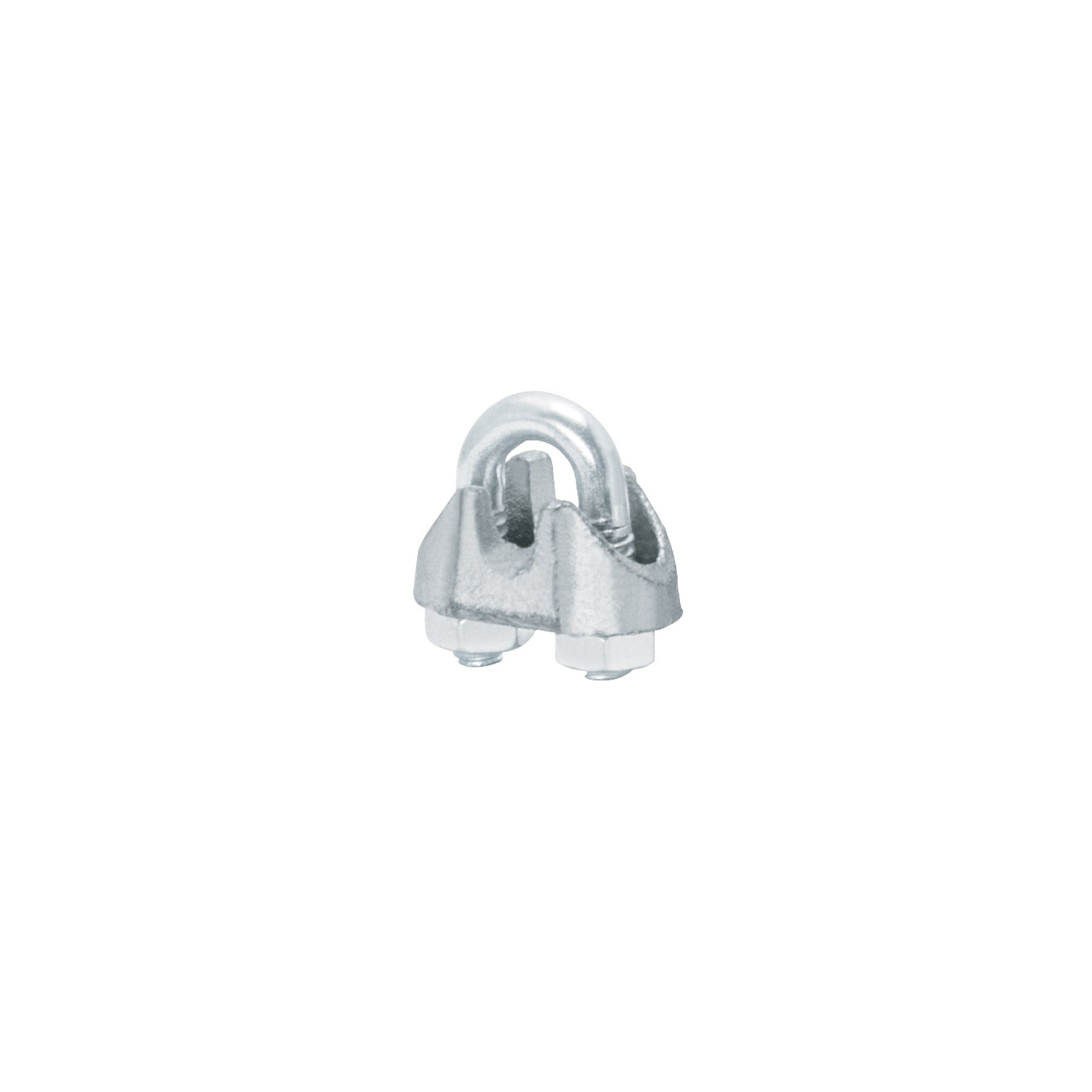 Blister c/2 nudos (perros) de hierro p/cable de 1/8', FIERO