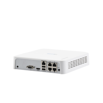 HILOOK BY HIKVISION - NVR 4 Megapixel (Compatibles con Cámaras AcuSense) / 4 Canales IP / 4 Puertos PoE+ / 1 Bahía de Disco Duro / Salida en Full HD