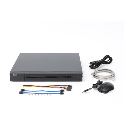 HILOOK BY HIKVISION - NVR 8 Megapixel (4K) (Compatible con Cámaras AcuSense) / 16 Canales IP / 16 Puertos PoE+ / 2 Bahías de Disco Duro / HDMI en 4K