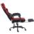 NEXTEP SOLUCIONES - Silla Gamer Nextep Ergonomica Falkor Masaje Lumbar y Reposa Pies Color Rojo/Negro