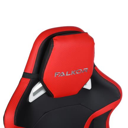 NEXTEP SOLUCIONES - Silla Gamer Nextep Ergonomica Falkor Masaje Lumbar y Reposa Pies Color Rojo/Negro