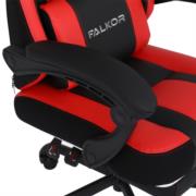 NEXTEP SOLUCIONES - Silla Gamer Nextep Ergonomica Falkor Masaje Lumbar y Reposa Pies Color Rojo/Negro