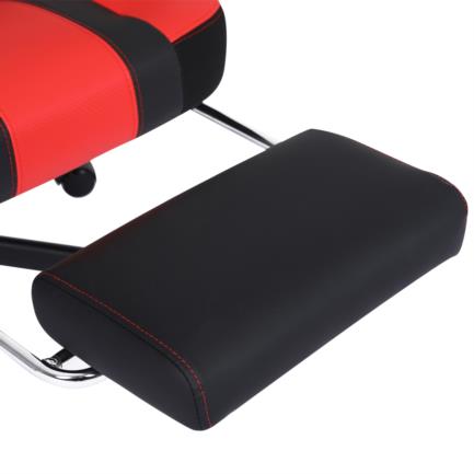 NEXTEP SOLUCIONES - Silla Gamer Nextep Ergonomica Falkor Masaje Lumbar y Reposa Pies Color Rojo/Negro