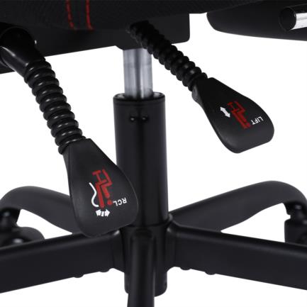 NEXTEP SOLUCIONES - Silla Gamer Nextep Ergonomica Falkor Masaje Lumbar y Reposa Pies Color Rojo/Negro