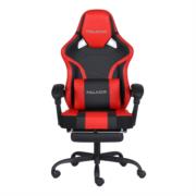 NEXTEP SOLUCIONES - Silla Gamer Nextep Ergonomica Falkor Masaje Lumbar y Reposa Pies Color Rojo/Negro