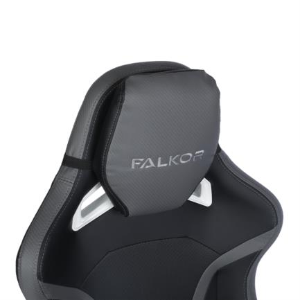 NEXTEP SOLUCIONES - Silla Gamer Nextep Ergonomica Falkor Masaje Lumbar y Reposa Pies Color Gris/Negro