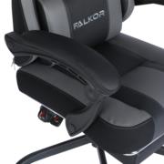 NEXTEP SOLUCIONES - Silla Gamer Nextep Ergonomica Falkor Masaje Lumbar y Reposa Pies Color Gris/Negro