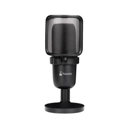 NEXTEP SOLUCIONES - Micrófono Profesional Nextep Streaming USB con Base