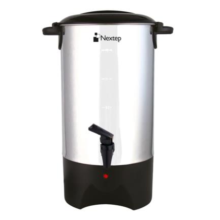 NEXTEP SOLUCIONES - Cafetera Nextep Percoladora Industrial 40 Tazas Acero Inoxidable con Medidor de Agua y Auto Apagado
