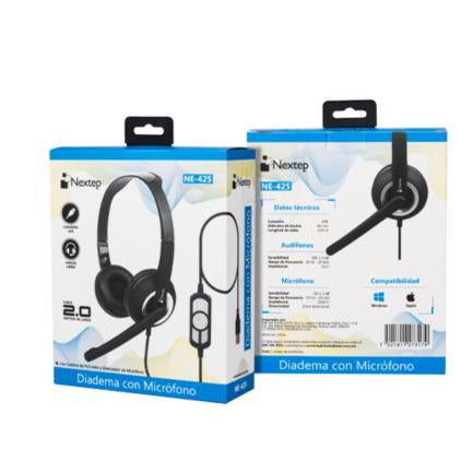 NEXTEP SOLUCIONES - Diadema Nextep Micrófono Conexión USB Color Negro