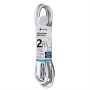 NEXTEP SOLUCIONES - Extension Electrica Nextep para Casa/Oficina 16 AWG 2m Clavija Plana Blanca