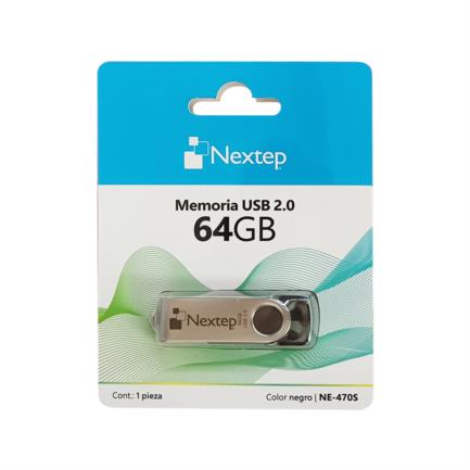 NEXTEP SOLUCIONES - Memoria USB Nextep 2.0 Twist 64GB Negro