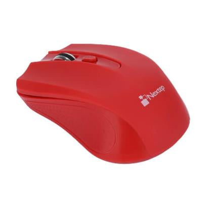 NEXTEP SOLUCIONES - Mouse Nextep Inalámbrico USB Color Rojo 1600 dpi Baterías Incluidas