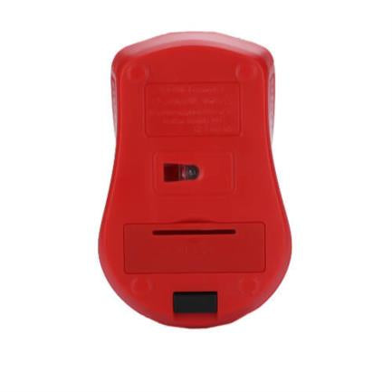 NEXTEP SOLUCIONES - Mouse Nextep Inalámbrico USB Color Rojo 1600 dpi Baterías Incluidas