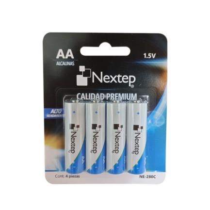 NEXTEP SOLUCIONES - Pilas Nextep AA Alcalinas LR6 1.5V c/4 Piezas
