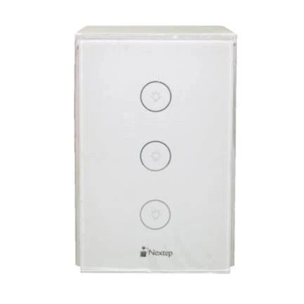 NEXTEP SOLUCIONES - Interruptor Nextep Smart de Luz Pared Táctil Triple Control Wi-Fi