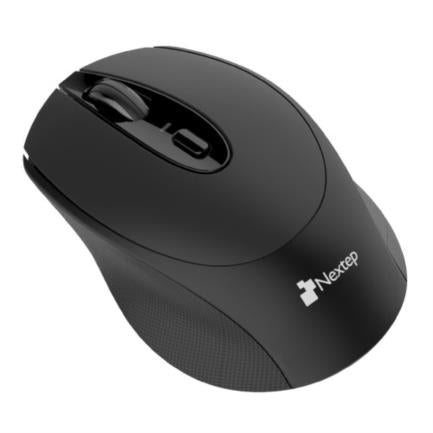 NEXTEP SOLUCIONES - Mouse Nextep Inalámbrico Ergónomico USB 1600 dpi Batería Incluida Color Negro