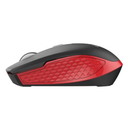 NEXTEP SOLUCIONES - Mouse Nextep Inalámbrico Recargable Switch Encendido 1600 dpi Color Negro-Rojo