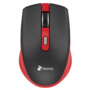 NEXTEP SOLUCIONES - Mouse Nextep Inalámbrico Recargable Switch Encendido 1600 dpi Color Negro-Rojo