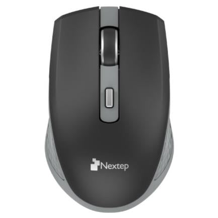 NEXTEP SOLUCIONES - Mouse Nextep Inalámbrico Recargable Switch Encendido 1600 dpi Color Negro-Gris