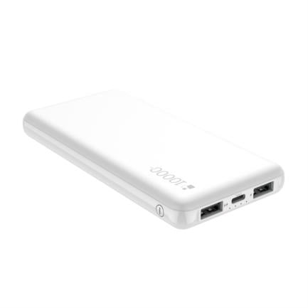 NEXTEP SOLUCIONES - Power Bank Nextep Ultra Ligera 10000 mAh 3 Puertos Color Blanco
