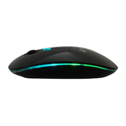 NEXTEP SOLUCIONES - Mouse Nextep Inalámbrico Recargable Delgado/Silencioso RGB 1600 dpi Color Negro