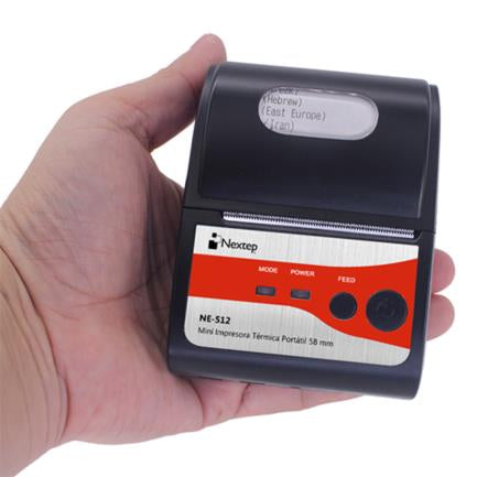 NEXTEP SOLUCIONES - Mini Impresora Nextep Térmica Portátil 58mm USB Bluetooth