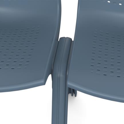 NEXTEP SOLUCIONES - Silla de Visitas/Comedor Nextep Fibra Alta Resistencia Apilable Gris Obscuro