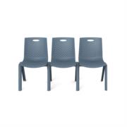 NEXTEP SOLUCIONES - Silla de Visitas/Comedor Nextep Fibra Alta Resistencia Apilable Gris Obscuro