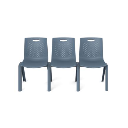 NEXTEP SOLUCIONES - Silla de Visitas/Comedor Nextep Fibra Alta Resistencia Apilable Gris Obscuro