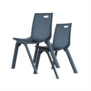 NEXTEP SOLUCIONES - Silla de Visitas/Comedor Nextep Fibra Alta Resistencia Apilable Gris Obscuro