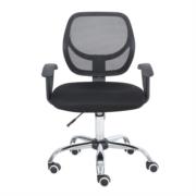 NEXTEP SOLUCIONES - Silla Secretarial Nextep de Altura Ajustable Tela Negra Base Giratoria