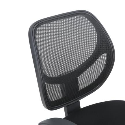 NEXTEP SOLUCIONES - Silla Secretarial Nextep de Altura Ajustable Tela Negra Base Giratoria