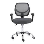 NEXTEP SOLUCIONES - Silla Secretarial Nextep de Altura Ajustable Tela Gris Base Giratoria